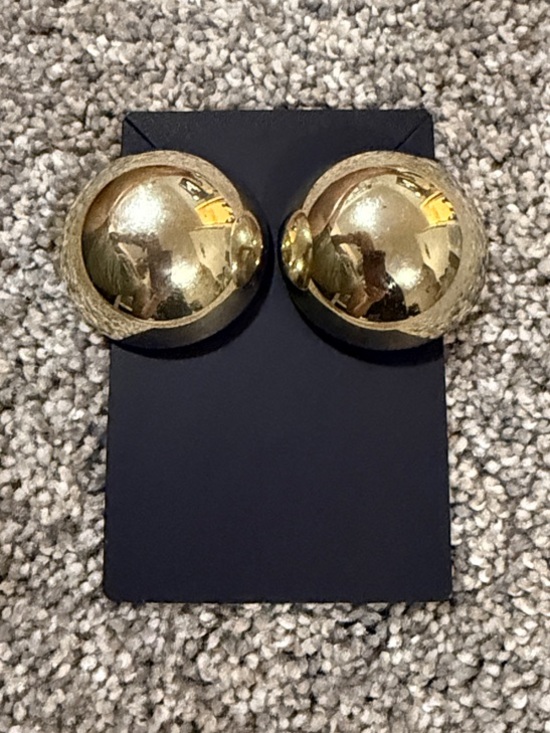 Jewelry - Gold Tone Dome Statement Earrings Women’s Jewelry